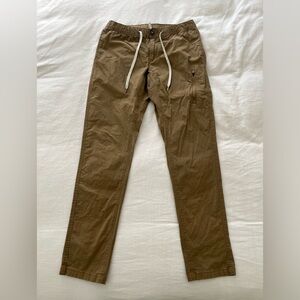Mens Vuori L Large Khaki Sand Ripstop Jogger causal climber pant